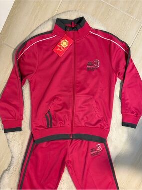 Girls’ Pink Matching Track Set - Size 10